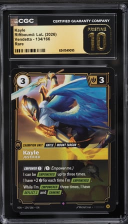 2026 Riftbound: LoL Vendetta Kayle #134 CGC 10 PRISTINE