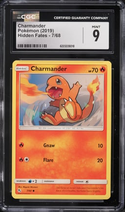2019 Pokemon Sun & Moon Hidden Fates Charmander #7 CGC 9 MINT