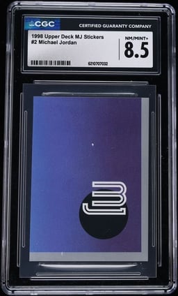 1998 Upper Deck MJ Stickers Michael Jordan #2 CGC 8.5 NM-MT+