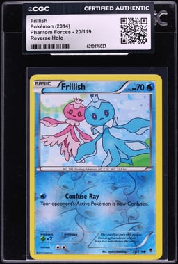 2014 Pokemon XY Phantom Forces Reverse Holo Frillish #20 CGC AUTH