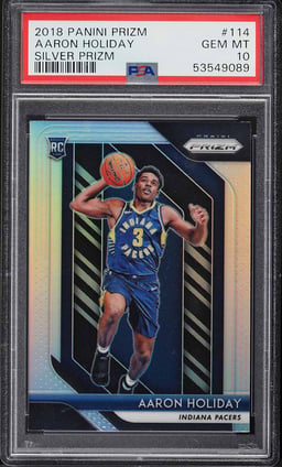 2018 Panini Prizm Silver Prizms Aaron Holiday ROOKIE #114 PSA 10 GEM MINT