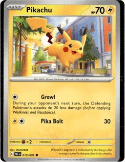 2024 Pikachu #18 Paldean Fates