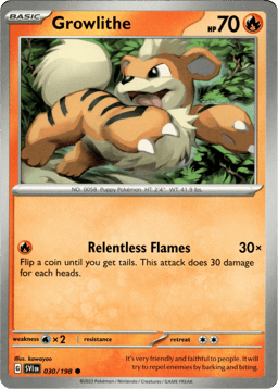 2023 Growlithe #30 Scarlet & Violet