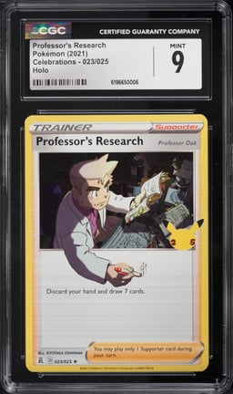 2021 Pokemon Sword & Shield Celebrations Holo Professor's Research #23 CGC 9 MINT