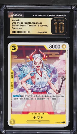 2023 One Piece Japanese Starter Deck Yamato #ST09-012 CGC 10 PRISTINE