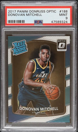2017 Donruss Optic Rated Rookie Donovan Mitchell #188 PSA 9