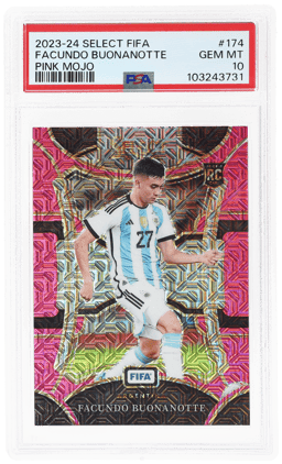 2023 Panini Select Fifa Mezzanine Pink Mojo Facundo Buonanotte #174 113/199 PSA 10
