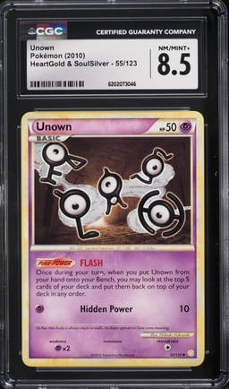 2010 Pokemon Heartgold & Soulsilver Unown #55 CGC 8.5 NM-MT+