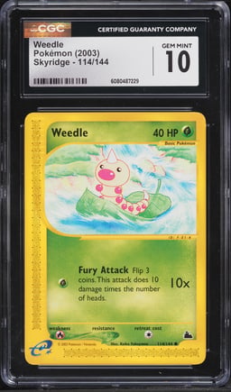 2003 Pokemon Skyridge Weedle #114 CGC 10 GEM MINT