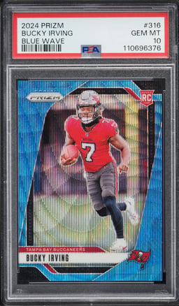 2024 Panini Prizm Blue Wave Bucky Irving ROOKIE /230 #316 PSA 10 GEM MINT