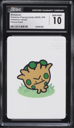 2025 Pokemon Japanese Playing Cards Taruka Picture Shroomish CGC 10 GEM MINT