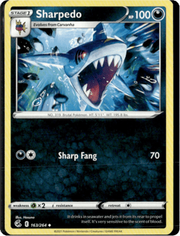 2021 Sharpedo #163 Fusion Strike