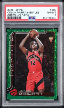 2025 Topps Green Holo Foil Collin Murray-Boyles ROOKIE /99 #209 PSA 8 NM-MT