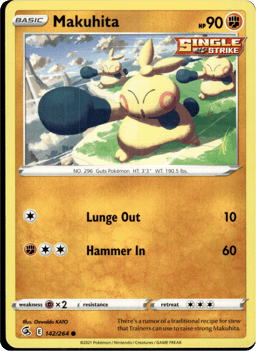 2021 Makuhita #142 Fusion Strike