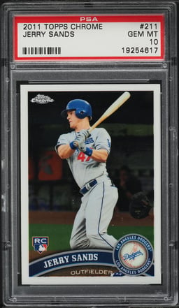 2011 Topps Chrome Jerry Sands ROOKIE #211 PSA 10 GEM MINT
