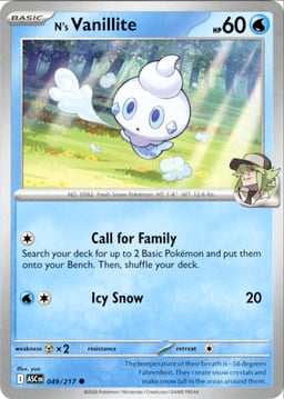 2026 N's Vanillite #49 Ascended Heroes