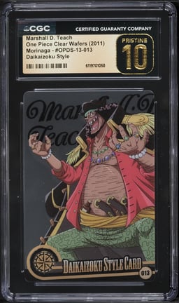 2011 One Piece Clear Wafers Daikaizoku Style Marshall D. Teach #OPDS-13-013 CGC 10 PRISTINE