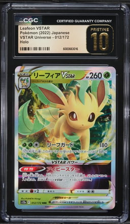2022 Pokemon Japanese Sword & Shield VSTAR Universe Leafeon VSTAR #12 CGC 10