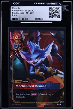 2026 Riftbound League Of Legends LoL Spiritforged Rumble #181 CGC AUTH