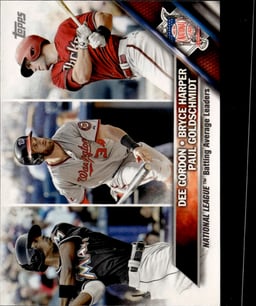 2016 2015 National League Batting Average Leaders: Paul Goldschmidt / Dee Gordon / Bryce Harper #338 Topps