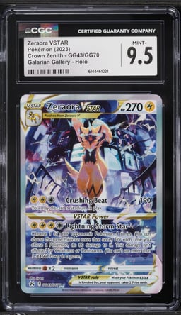2023 Pokemon SWSH Crown Zenith Galarian Gallery Alt Art Zeraora VSTAR #GG43 CGC 9.5 MINT+