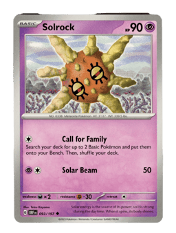 2023 Solrock #93 Obsidian Flames