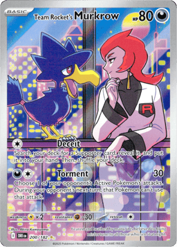 2025 Team Rocket's Murkrow #200 Destined Rivals