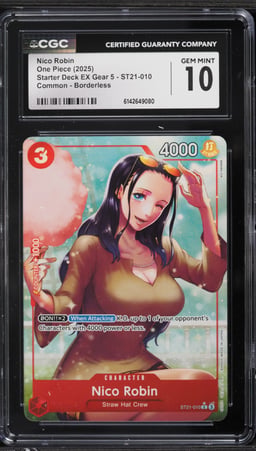 2025 One Piece Starter Deck EX Gear 5 Alt Art Nico Robin #ST21-010 CGC 10 GEM MINT