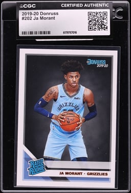 2019 Donruss Basketball Ja Morant ROOKIE #202 CGC AUTH