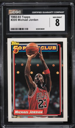 1992 Topps Basketball Michael Jordan #205 CGC 8 NM-MT