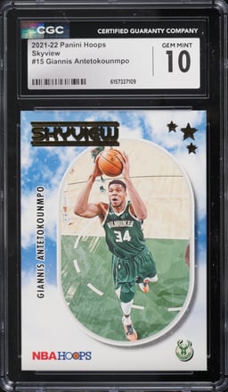 2021 Hoops Skyview Giannis Antetokounmpo #15 CGC 10 GEM MINT