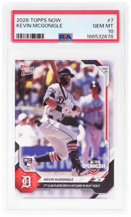 2026 Topps Now Kevin Mcgonigle #7 /22722 PSA 10