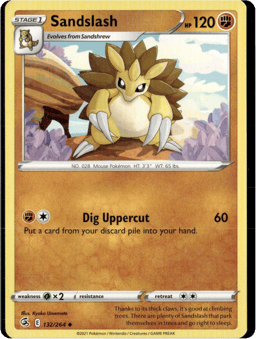 2021 Sandslash #132 Fusion Strike