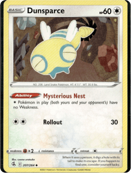 2021 Dunsparce #207 Fusion Strike