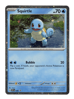 2023 Squirtle #48 Scarlet & Violet Black Star Promos