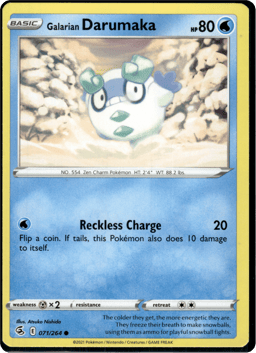 2021 Galarian Darumaka #71 Fusion Strike