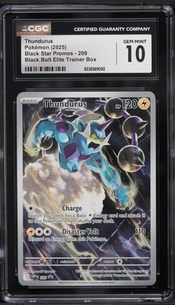 2025 Pokemon Scarlet & Violet Promo Black Bolt ETB Full Art Thundurus #209 CGC 10 GEM MINT