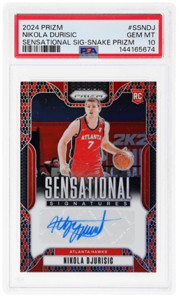 2024 Panini Prizm Sensational Signatures Snakeskin Prizm Nikola Durisic #SSNDJ 11/15 PSA 10