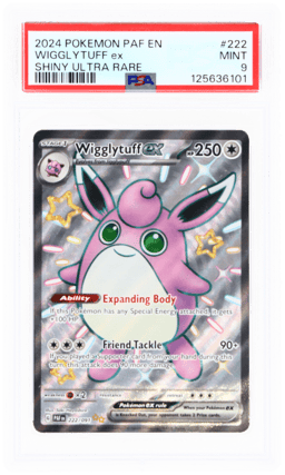 2024 Pokemon Paldean Fates Shiny Ultra Rare Wigglytuff Ex #222 PSA 9
