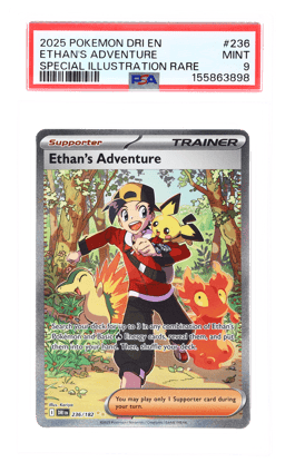 2025 Pokemon Scarlet and Violet Destined Rivals Special Illustration Rare Ethan's Adventure #236 PSA 9