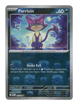 2025 Purrloin  (Master Ball) #055 White Flare