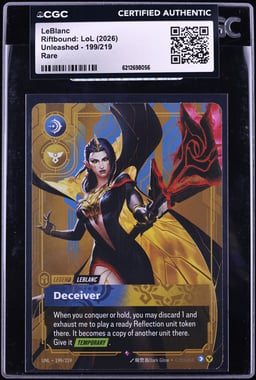 2026 Riftbound League Of Legends LoL Unleashed LeBlanc #199 CGC AUTH
