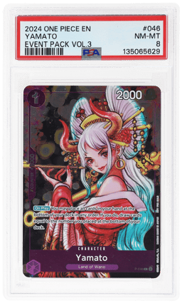 2024 One Piece Promo Event Pack Volume 3 Yamato #P-046 PSA 8