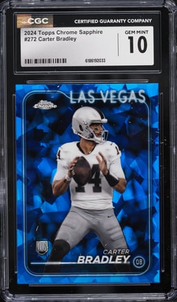 2024 Topps Chrome Sapphire Carter Bradley ROOKIE #272 CGC 10 GEM MINT