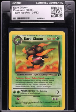 2000 Pokemon Team Rocket Dark Gloom #36 CGC AUTH