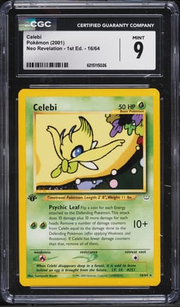 2001 Pokemon Neo Revelation 1st Edition Celebi #16 CGC 9 MINT