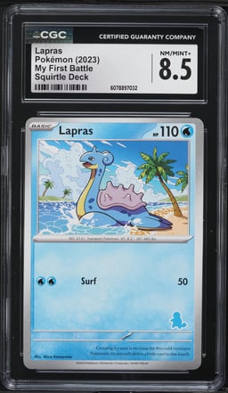 2023 Pokemon Scarlet & Violet My First Battle Deck Lapras CGC 8.5 NM-MT+