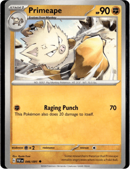 2024 Primeape #46 Paldean Fates