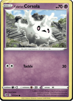 2021 Galarian Corsola #117 Fusion Strike