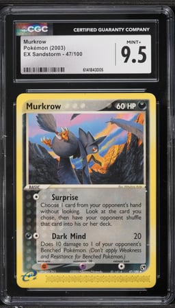 2003 Pokemon EX Sandstorm Murkrow #47 CGC 9.5 MINT+